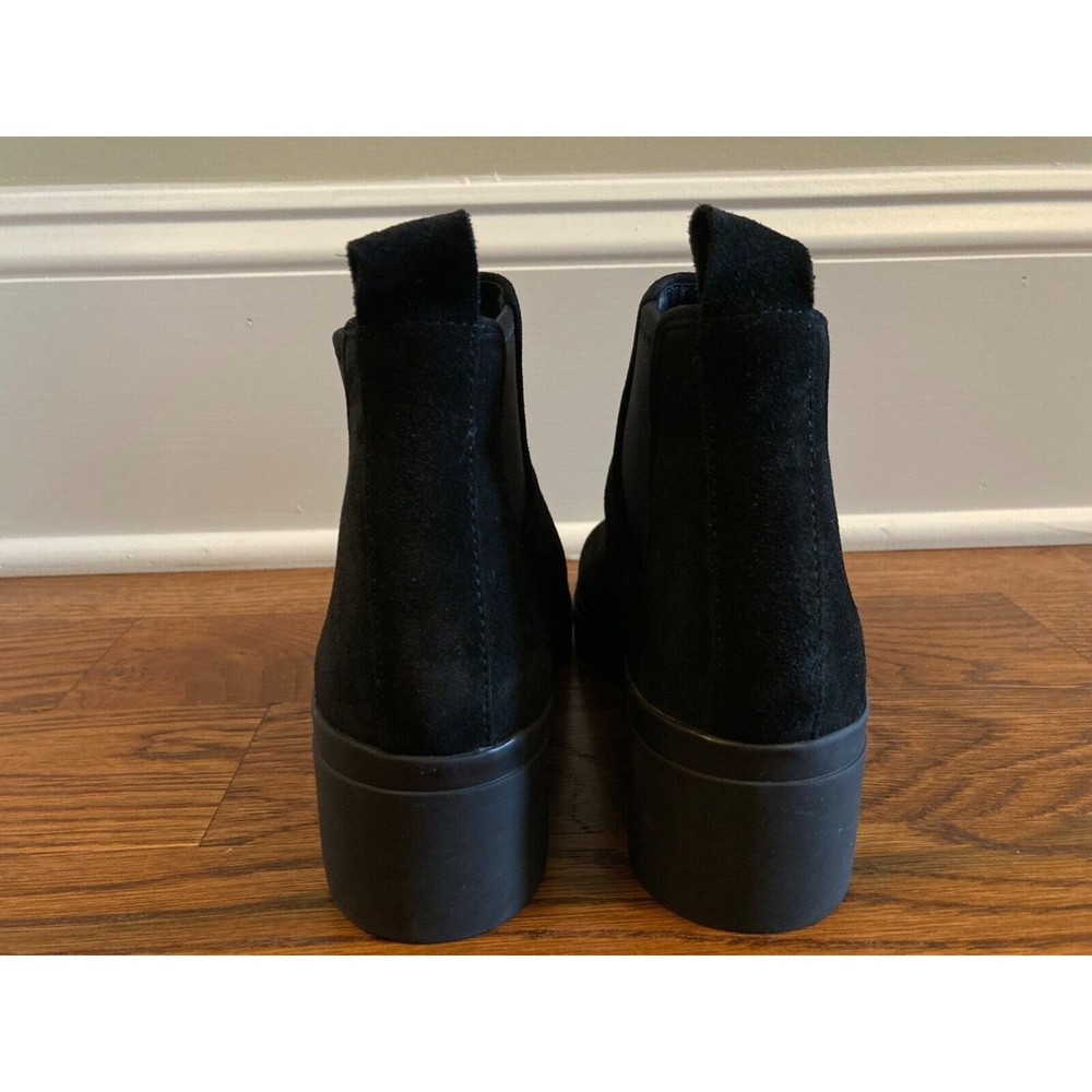 Eileen Fisher Splash Waterproof Suede Bootie  Size 5 US Black Wedge Heel NWOB - Picture 3 of 11